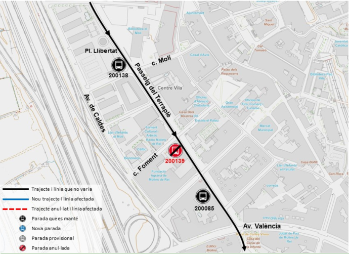 Plànol il·lustratiu. La informació mostrada al plànol es troba descrita al text d'aquesta pàgina.