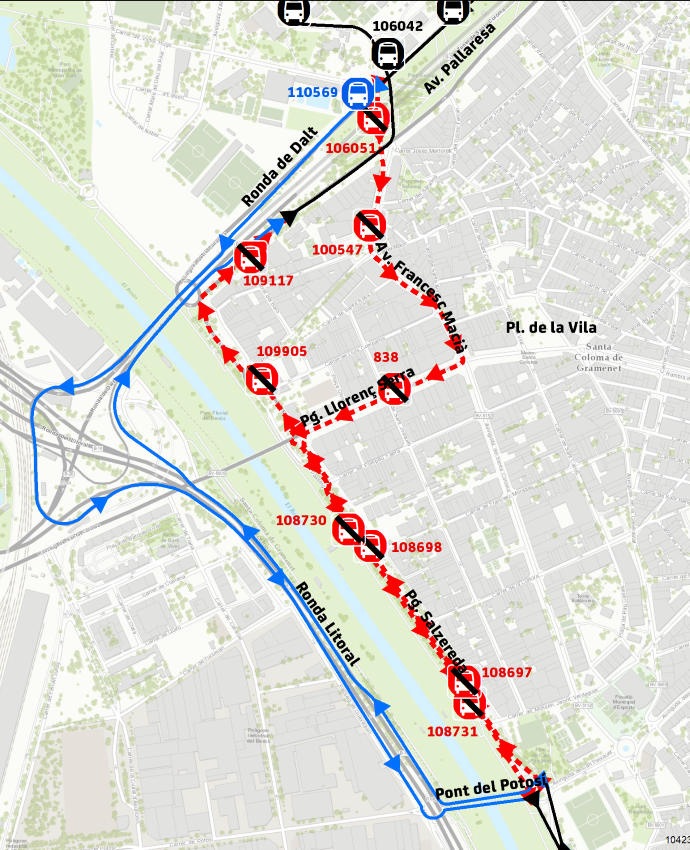 Plànol il·lustratiu. La informació mostrada al plànol es troba descrita al text d'aquesta pàgina.
