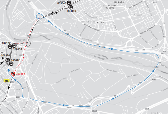 Plànol il·lustratiu. La informació mostrada al plànol es troba descrita al text d'aquesta pàgina.