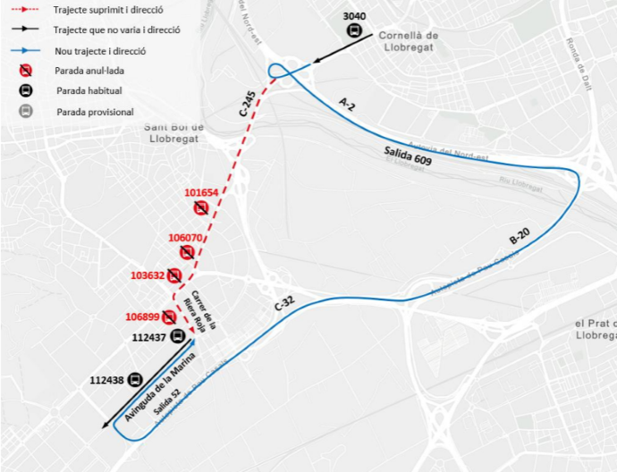 Plànol il·lustratiu. La informació mostrada al plànol es troba descrita al text d'aquesta pàgina.