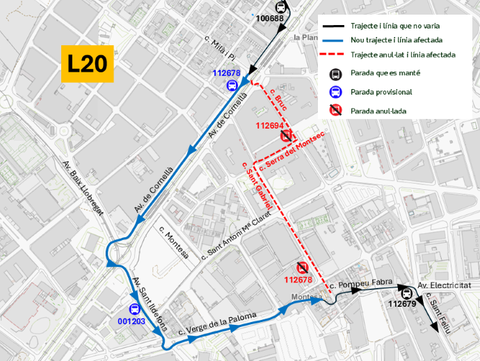 Plànol il·lustratiu. La informació mostrada al plànol es troba descrita al text d'aquesta pàgina.