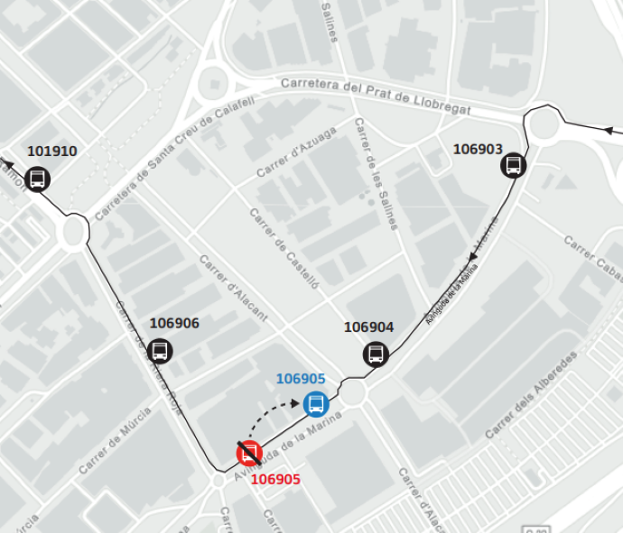 Plànol il·lustratiu. La informació mostrada al plànol es troba descrita al text d'aquesta pàgina.