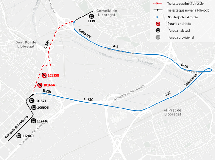Plànol il·lustratiu. La informació mostrada al plànol es troba descrita al text d'aquesta pàgina.