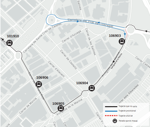 Plànol il·lustratiu. La informació mostrada al plànol es troba descrita al text d'aquesta pàgina.