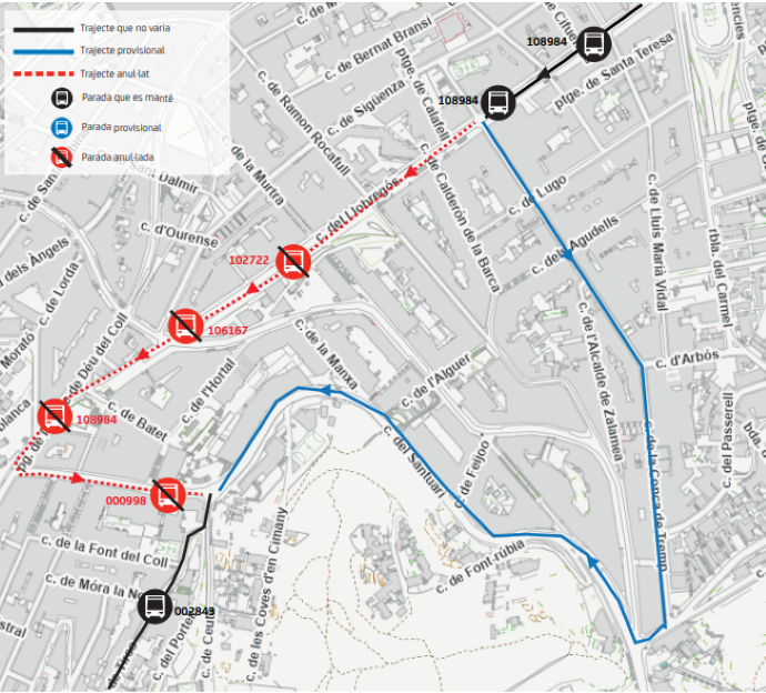 Plànol il·lustratiu. La informació mostrada al plànol es troba descrita al text d'aquesta pàgina.