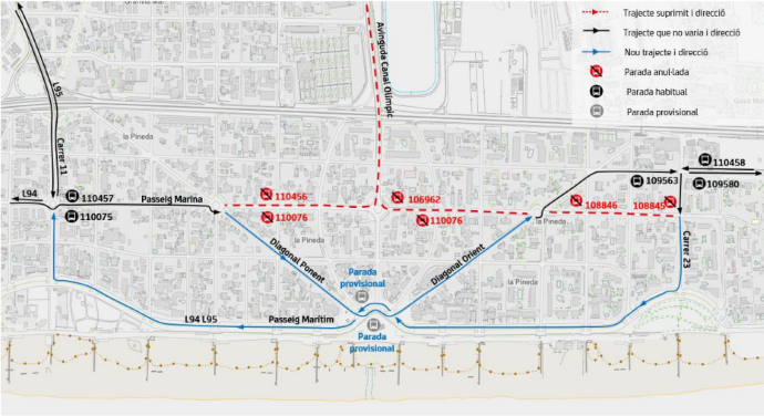 Plànol il·lustratiu. La informació mostrada al plànol es troba descrita al text d'aquesta pàgina.