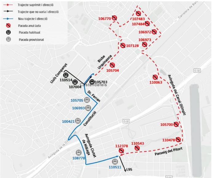 Plànol il·lustratiu. La informació mostrada al plànol es troba descrita al text d'aquesta pàgina.