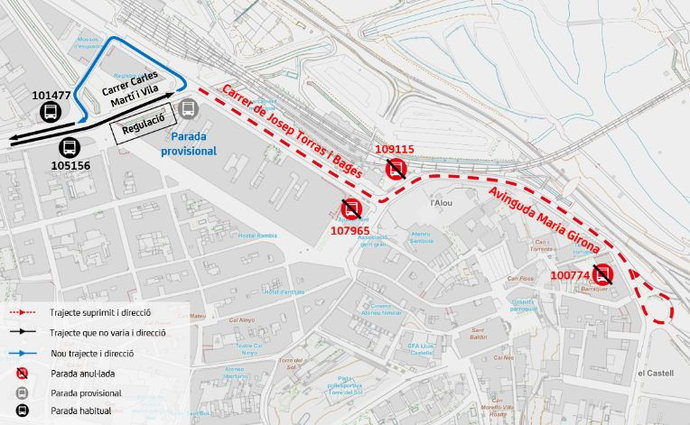 Plànol il·lustratiu. La informació mostrada al plànol es troba descrita al text d'aquesta pàgina.