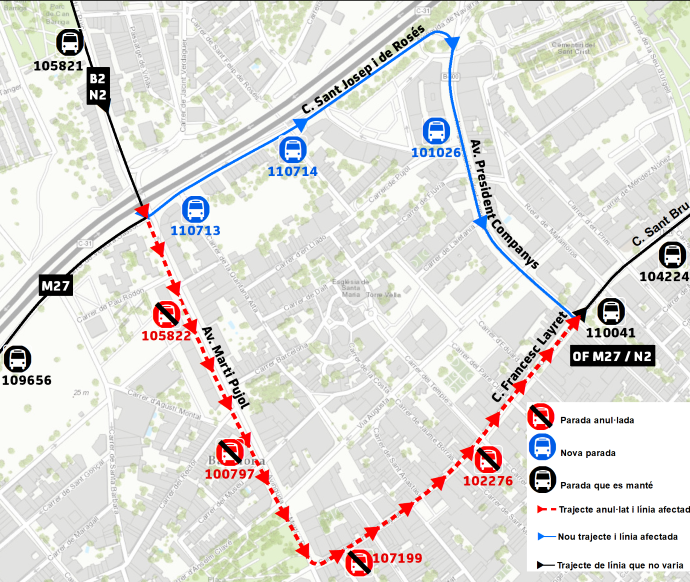 Plànol il·lustratiu. La informació mostrada al plànol es troba descrita al text d'aquesta pàgina.