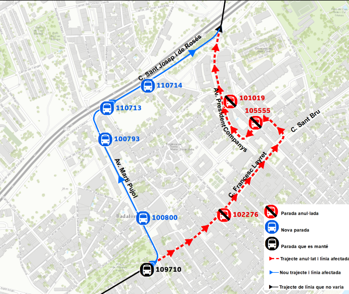 Plànol il·lustratiu. La informació mostrada al plànol es troba descrita al text d'aquesta pàgina.
