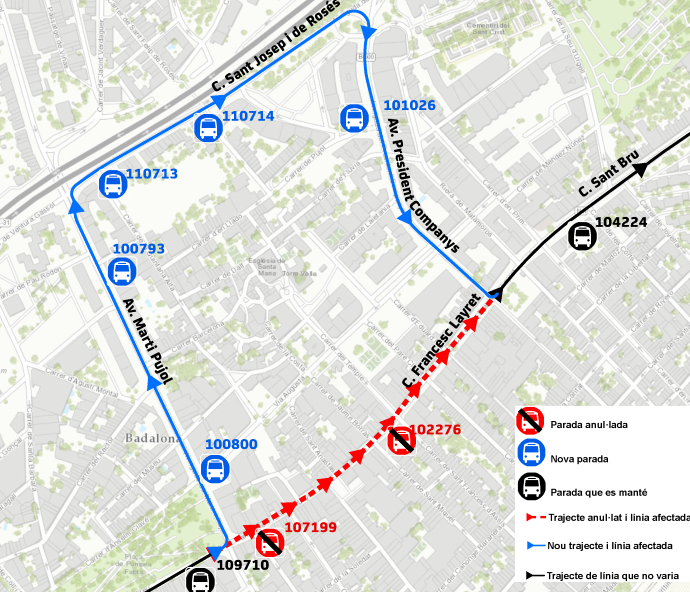 Plànol il·lustratiu. La informació mostrada al plànol es troba descrita al text d'aquesta pàgina.
