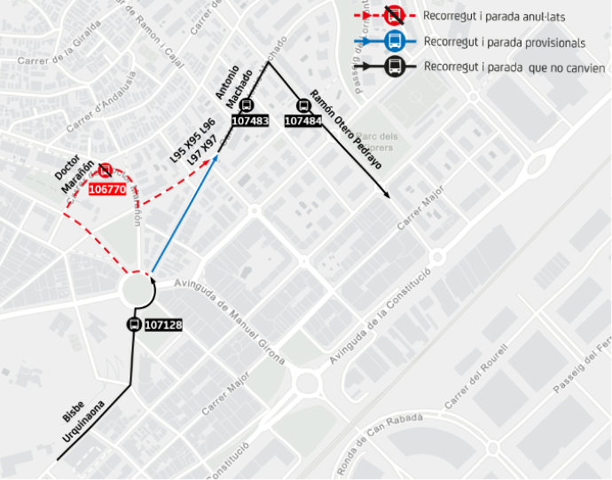 Plànol il·lustratiu. La informació mostrada al plànol es troba descrita al text d'aquesta pàgina.
