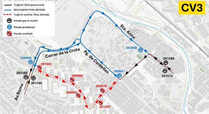 Plànol il·lustratiu. La informació mostrada al plànol es troba descrita al text d'aquesta pàgina.