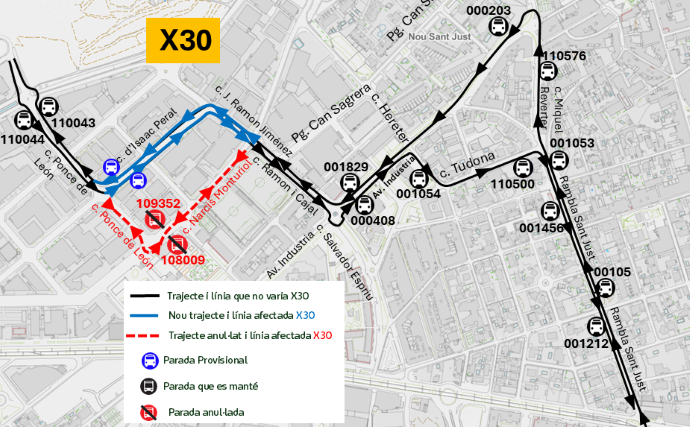 Plànol il·lustratiu. La informació mostrada al plànol es troba descrita al text d'aquesta pàgina.