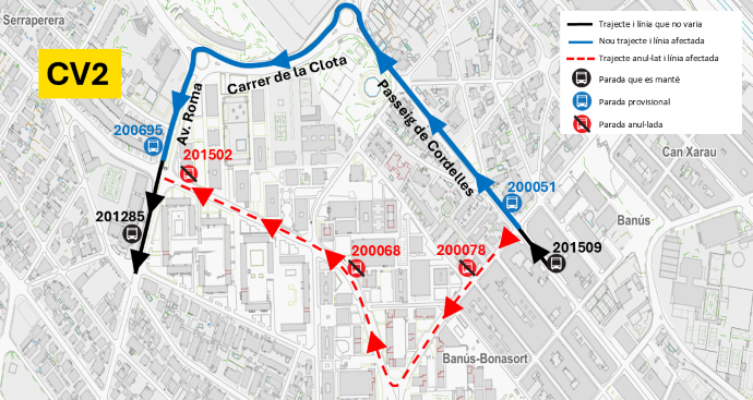 Plànol il·lustratiu. La informació mostrada al plànol es troba descrita al text d'aquesta pàgina.