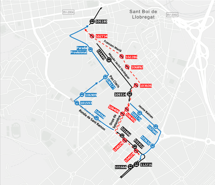 Plànol il·lustratiu. La informació mostrada al plànol es troba descrita al text d'aquesta pàgina.