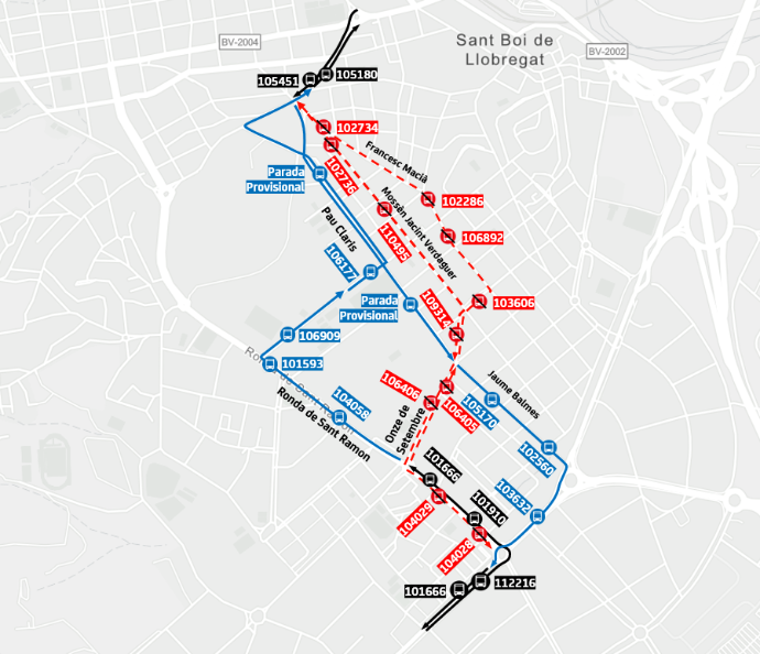 Plànol il·lustratiu. La informació mostrada al plànol es troba descrita al text d'aquesta pàgina.
