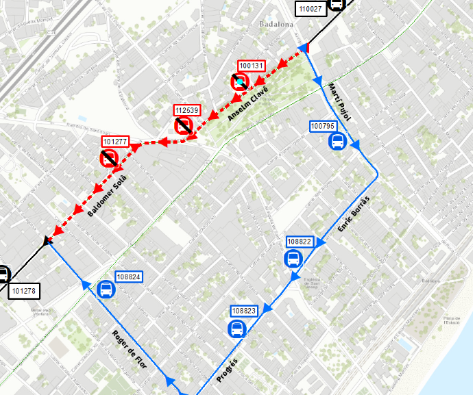 Plànol il·lustratiu. La informació mostrada al plànol es troba descrita al text d'aquesta pàgina.