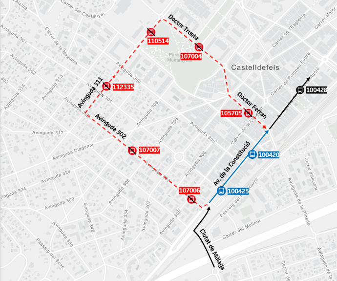 Plànol il·lustratiu. La informació mostrada al plànol es troba descrita al text d'aquesta pàgina.
