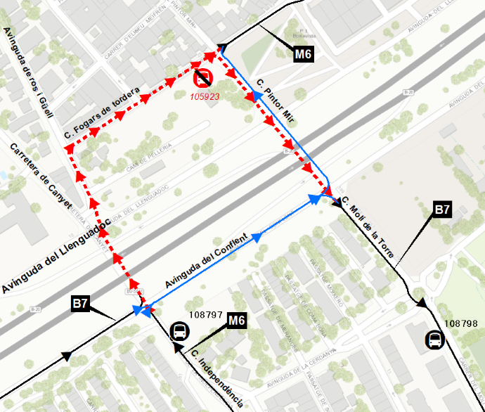 Plànol il·lustratiu. La informació mostrada al plànol es troba descrita al text d'aquesta pàgina.