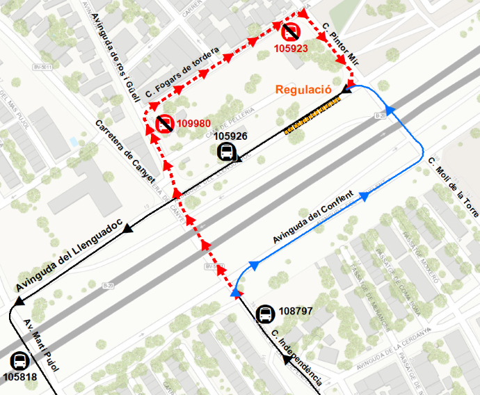 Plànol il·lustratiu. La informació mostrada al plànol es troba descrita al text d'aquesta pàgina.
