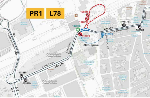 Plànol il·lustratiu. La informació mostrada al plànol es troba descrita al text d'aquesta pàgina.