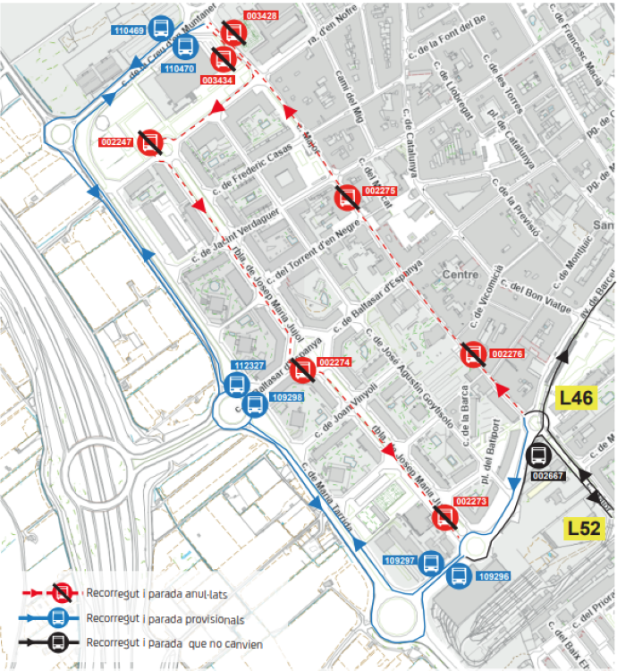 Plànol il·lustratiu. La informació mostrada al plànol es troba descrita al text d'aquesta pàgina.