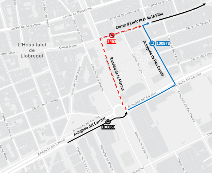 Plànol il·lustratiu. La informació mostrada al plànol es troba descrita al text d'aquesta pàgina.