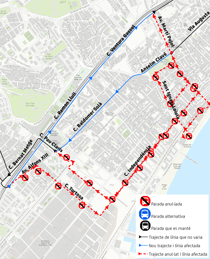 Plànol il·lustratiu. La informació mostrada al plànol es troba descrita al text d'aquesta pàgina.