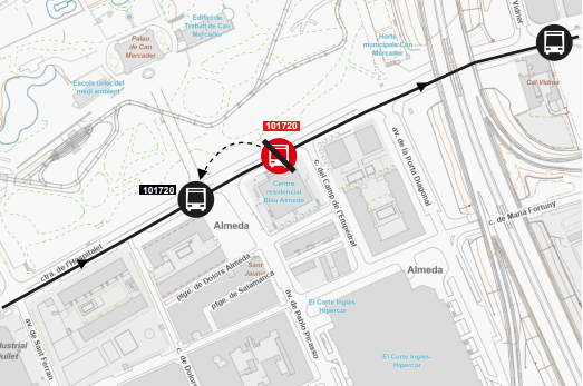Plànol il·lustratiu. La informació mostrada al plànol es troba descrita al text d'aquesta pàgina.