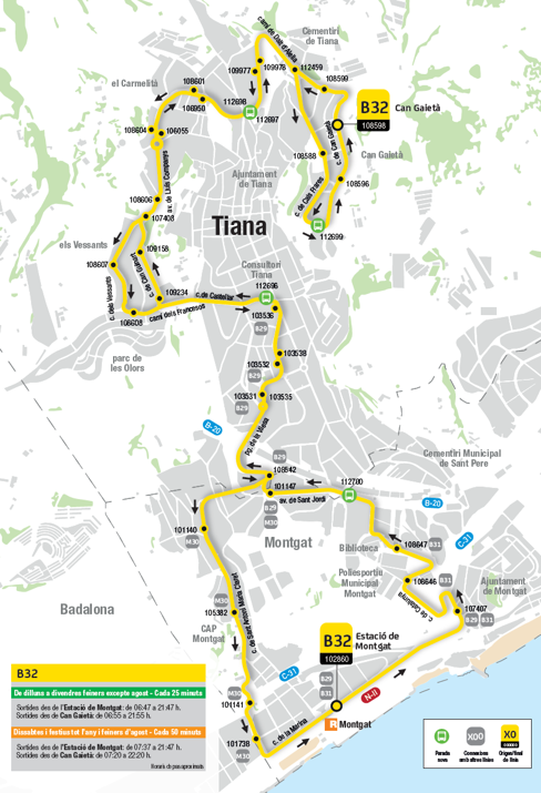 Plànol il·lustratiu. La informació mostrada al plànol es troba descrita al text d'aquesta pàgina.