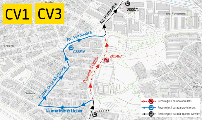 Plànol il·lustratiu. La informació mostrada al plànol es troba descrita al text d'aquesta pàgina.