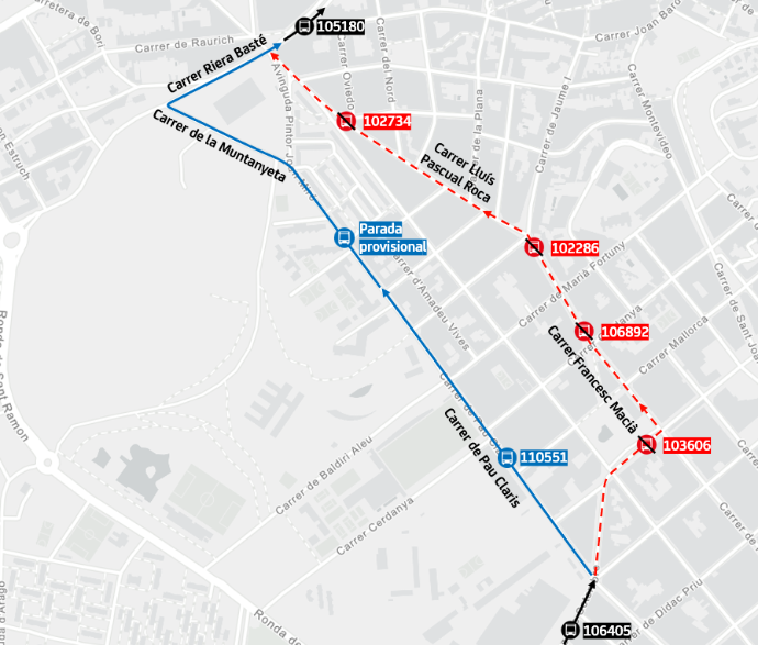 Plànol il·lustratiu. La informació mostrada al plànol es troba descrita al text d'aquesta pàgina.