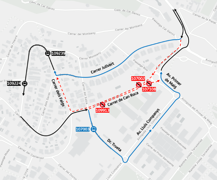 Plànol il·lustratiu. La informació mostrada al plànol es troba descrita al text d'aquesta pàgina.