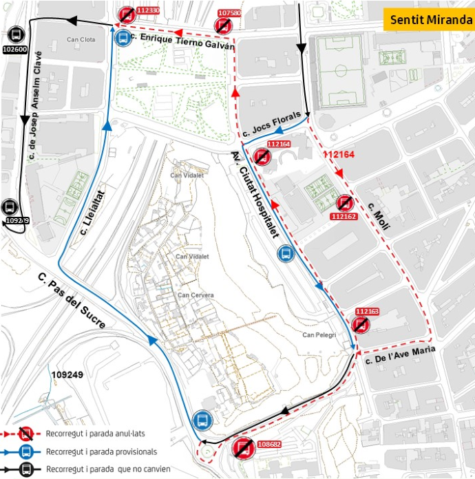 Plànol il·lustratiu. La informació mostrada al plànol es troba descrita al text d'aquesta pàgina.