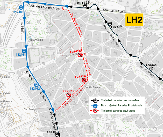 Plànol il·lustratiu. La informació mostrada al plànol es troba descrita al text d'aquesta pàgina.
