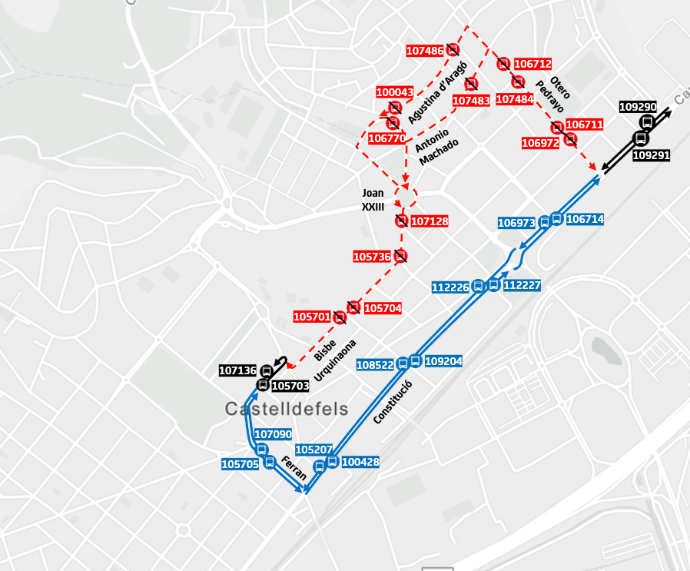 Plànol il·lustratiu. La informació mostrada al plànol es troba descrita al text d'aquesta pàgina.