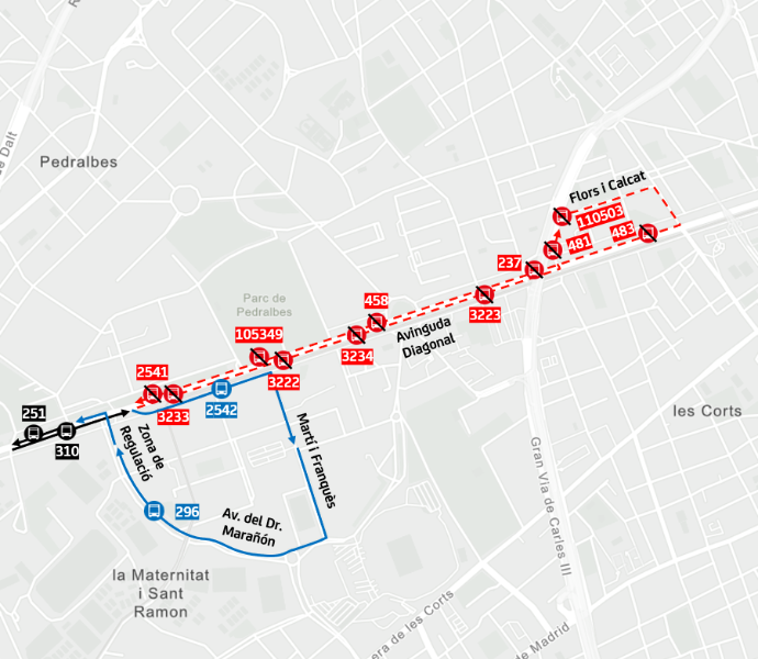 Plànol il·lustratiu. La informació mostrada al plànol es troba descrita al text d'aquesta pàgina.