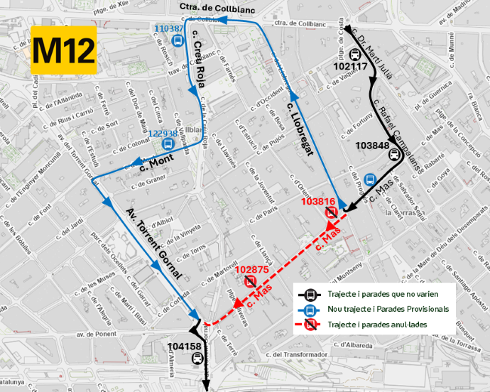 Plànol il·lustratiu. La informació mostrada al plànol es troba descrita al text d'aquesta pàgina.