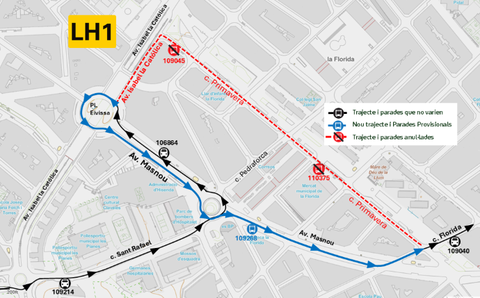 Plànol il·lustratiu. La informació mostrada al plànol es troba descrita al text d'aquesta pàgina.