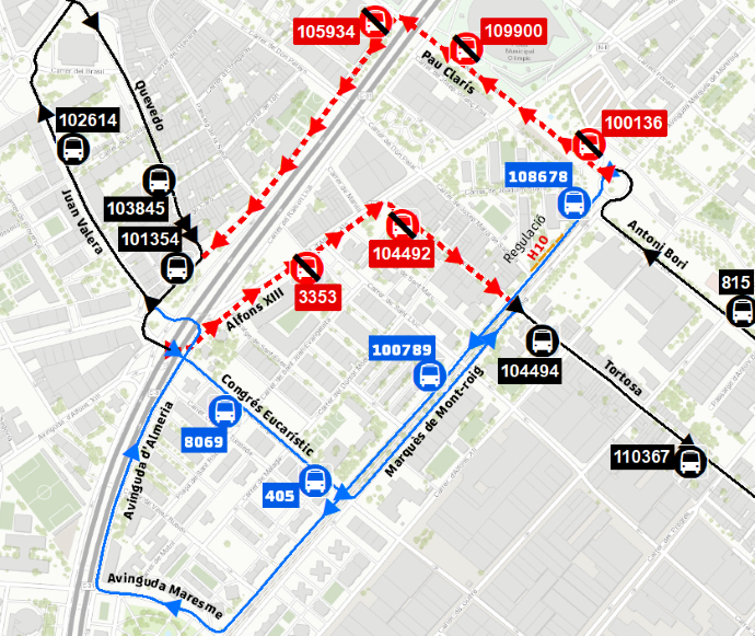 Plànol il·lustratiu. La informació mostrada al plànol es troba descrita al text d'aquesta pàgina.