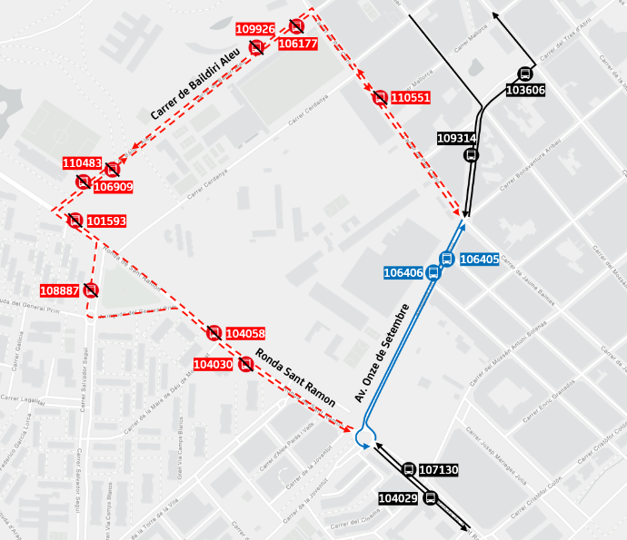 Plànol il·lustratiu. La informació mostrada al plànol es troba descrita al text d'aquesta pàgina.