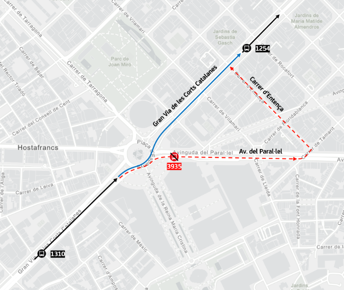 Plànol il·lustratiu. La informació mostrada al plànol es troba descrita al text d'aquesta pàgina.