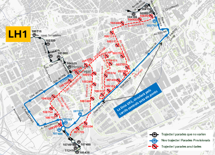Plànol il·lustratiu. La informació mostrada al plànol es troba descrita al text d'aquesta pàgina.