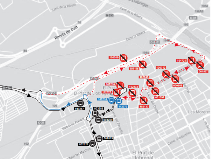 Plànol il·lustratiu. La informació mostrada al plànol es troba descrita al text d'aquesta pàgina.