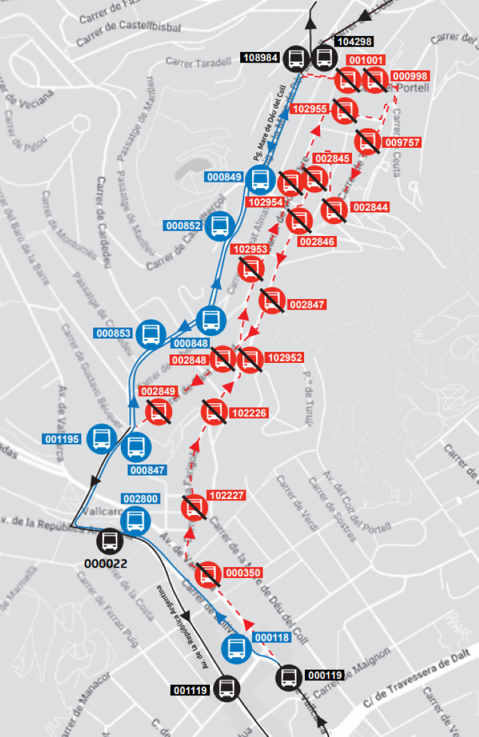 Plànol il·lustratiu. La informació mostrada al plànol es troba descrita al text d'aquesta pàgina.