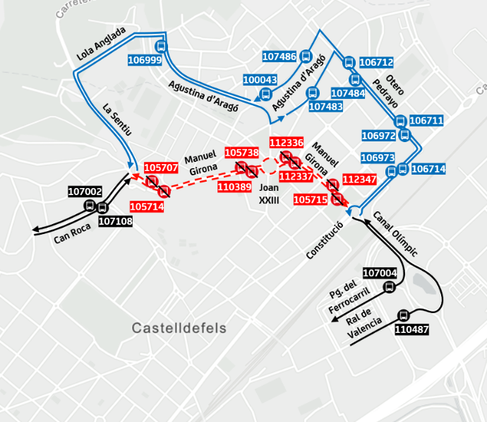 Plànol il·lustratiu. La informació mostrada al plànol es troba descrita al text d'aquesta pàgina.