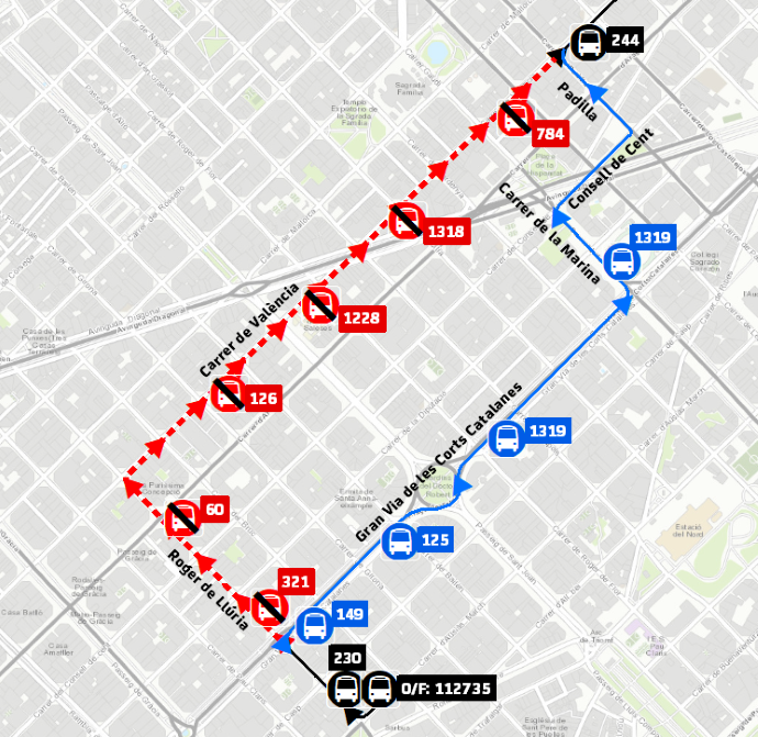 Plànol il·lustratiu. La informació mostrada al plànol es troba descrita al text d'aquesta pàgina.