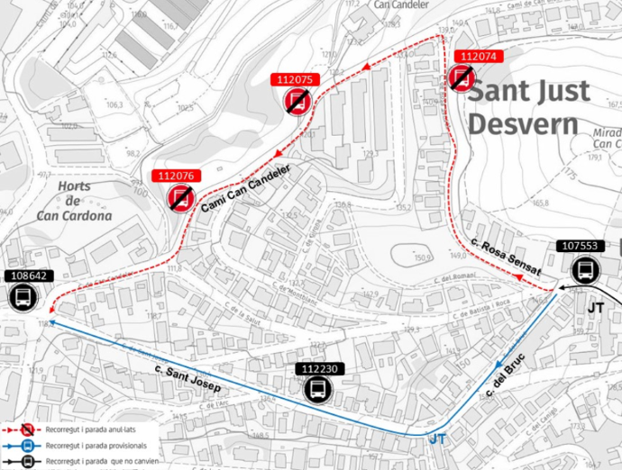 Plànol il·lustratiu. La informació mostrada al plànol es troba descrita al text d'aquesta pàgina.