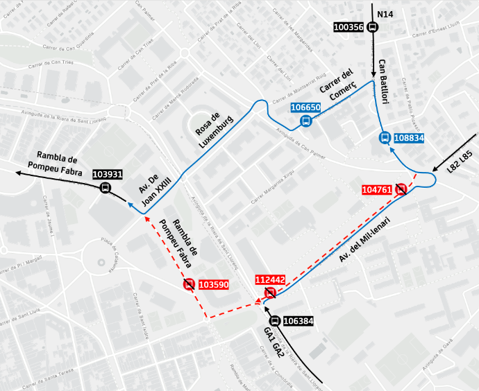 Plànol il·lustratiu. La informació mostrada al plànol es troba descrita al text d'aquesta pàgina.